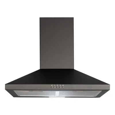 SIA CHL60BL 60cm Pyramid Chimney Cooker Hood Kitchen Extractor Fan In Black