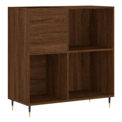 (brown oak) vidaXL Record Cabinet Record Storage Cabinet Sideboard White Engineered Wood