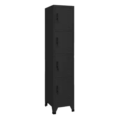 vidaXL Locker Cabinet Black cm Steel Storage Home Office Cabinet Furniture