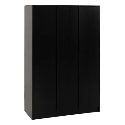 Malvern Door Wardrobe in Black Finish Hanging Rail and Shelving