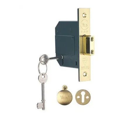 Yale Locks PM562 Hi-Security BS Lever Mortice Deadlock 81mm 3in Polish Brass