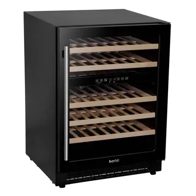 Baridi Bottle Dual Zone Wine Cellar Fridge with Digital Touch Screen Controls, Black - DH79