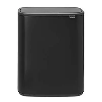 Brabantia Bo Touch Bin - x Litre Inner Buckets (Matt Black) Waste/Recycling Kitchen Bin with Rem