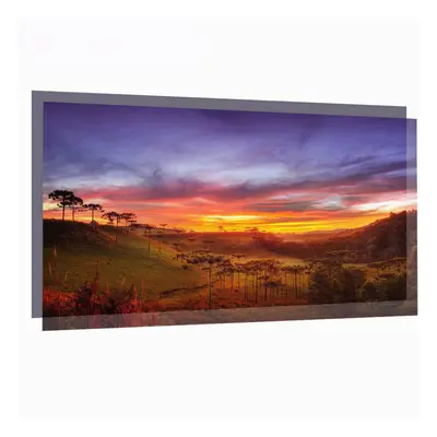 (120 inch) 100-Inch/120-Inch High Brightness Reflective Grey Projector Screen 16:9 Fabric Cloth 