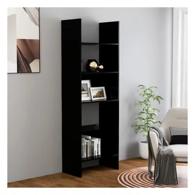 vidaXL Book Cabinet Black Chipboard Bookcase Standing Shelf Storage Rack Room