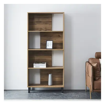 Home Source Newton Shelf Bookcase Oak Effect Finish