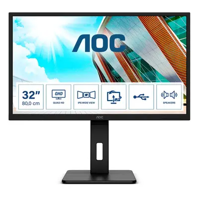 AOC Q32P2 computer monitor cm (31.5") x pixels 2K Ultra HD LED Black