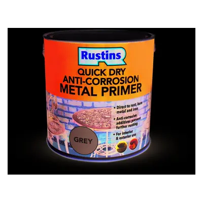 Rustins Q/Dry Anti Corrosive Metal Primer - Grey 2.5ltr