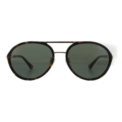 Police Sunglasses SPLA57 Record 0300 Shiny Rose Gold Green