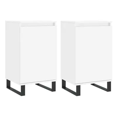 vidaXL Sideboard Storage Side Cabinet Cupboards pcs White Engineered Wood