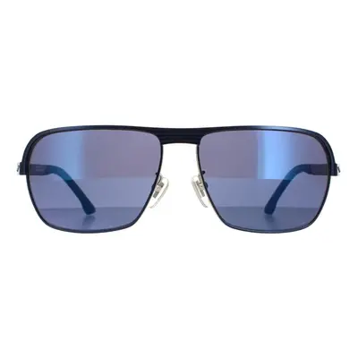 Police Sunglasses SPLC36 Tailwind Evo 502B Matte Palladium W Blue Blue Mirror