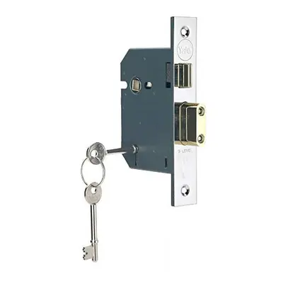 BBSSL25CH British Standard Lever Mortice Sashlock Chrome Finish Boxed Suitable for External Door