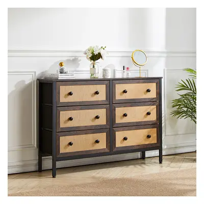 Hallway Console Table Drawer Storage Cabinet,6 Foldable Drawers