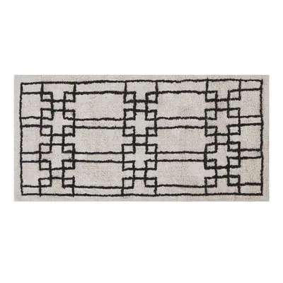 Cotton Area Rug x cm Beige TURHAL