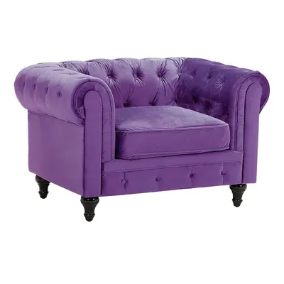 Armchair CHESTERFIELD Velvet Violet