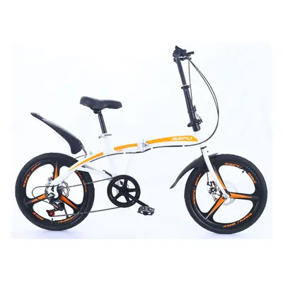 BMX Style Folding Bike Bicycle 20" Wheels with Mudguards Speed White