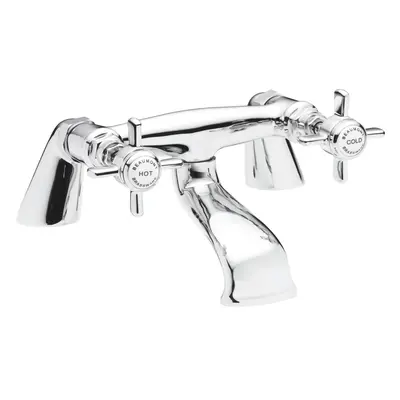 Traditional Deck Mounted Crosshead Handle Bath Filler Tap - Chrome