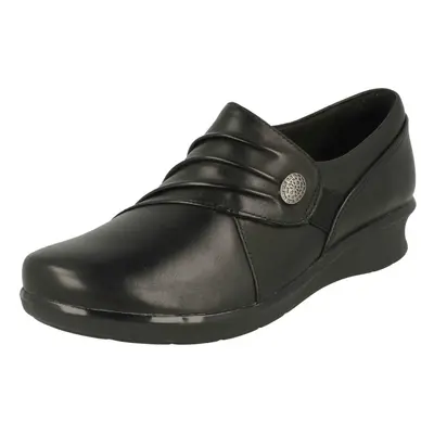 (UK 3, Black) Ladies Clarks Wedge Heel Shoes Hope Roxanne - E Fit