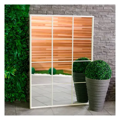 Charles Bentley Large Industrial Garden Window Mirror Accessory Feature L130 x D2.5 x W95cm Anti