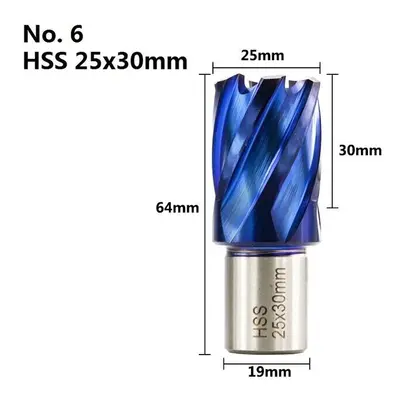 (25mm) 12-42mm Cutting Diameter HSS Hole Opener Core Drill Weldon Shank Nano Blue Coated Annular