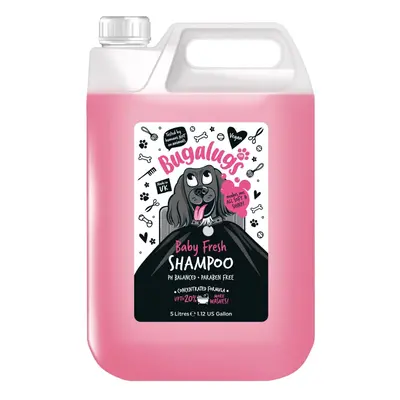 BUGALUGS Baby Fresh Dog Shampoo Litre, 5L dog grooming shampoo products for smelly dogs with bab