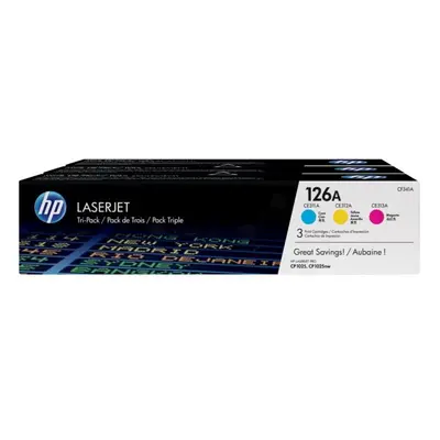 HP CF341A (126A) cyan magenta yellow, pages, Pack qty