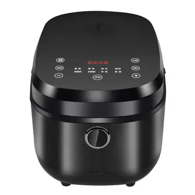 (Black) 5L Touchscreen Non-stick Rice Cooker 1000W 220V Large Menu Functions 24h Appointment LCD