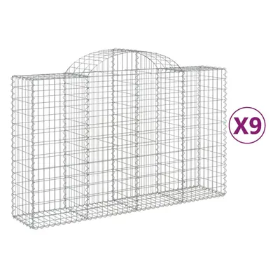 (200 x x 120/140 cm/ pcs) vidaXL Arched Gabion Basket Stone Basket Gabion Retaining Wall Galvani