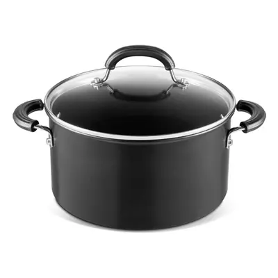 Circulon Total Stockpot in Black Hard Anodised Non Stick Cookware - 24cm / 5.7L