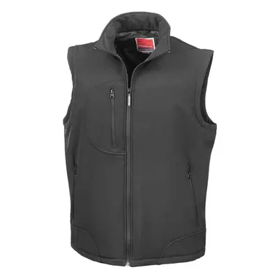 (M, Black/Black) Result Mens Soft Shell Bodywarmer