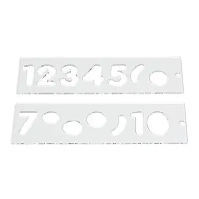 Number Template Set for Sign Making with a Router, Clear Plastic Routing Templates with Trend Vo