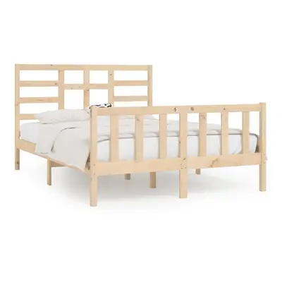 (brown, x cm) vidaXL Bed Frame Bed Base Bedstead Bedroom Mattress Foundation Solid Wood Pine