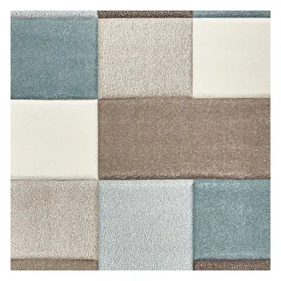 Brooklyn Hallway Runners in Beige and Blue Thick Soft Mats 60x230cm