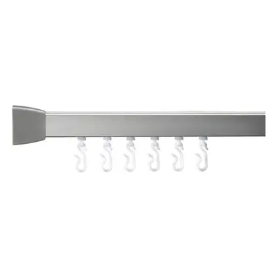 Croydex L-Shaped Shower Rail with Hooks and Gliders x 167.5 cm Pre-formed