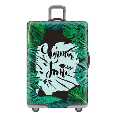 (Green, L) Inch Summer Hot Elastic Dustproof Travel Luggage Cover Suitcase Protective Sleeve