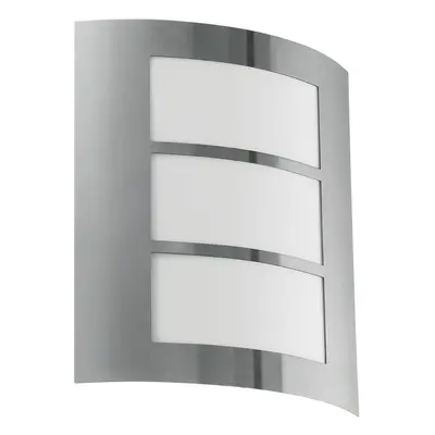 IP44 Outdoor Wall Light Stainless Steel Modern x 60W E27 Bulb Porch Lamp