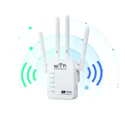 (EU Plug) 1200Mbps Repeater Wifi Amplifier 5G/2.4ghz Router Extender Booster Repeater WiFi Range