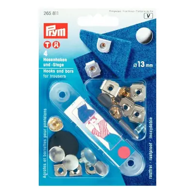 Prym Snap On Hook & Bar Fasteners Silver - per pack of