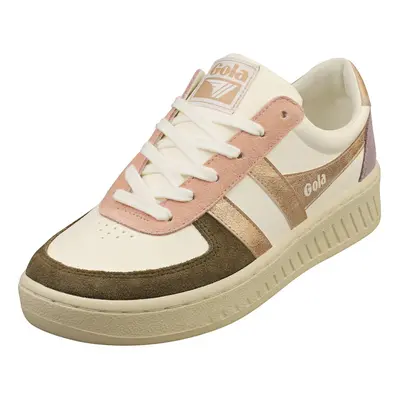 (4) Gola Grandslam Quadrant Womens Fashion Trainers in Off White Multicolour