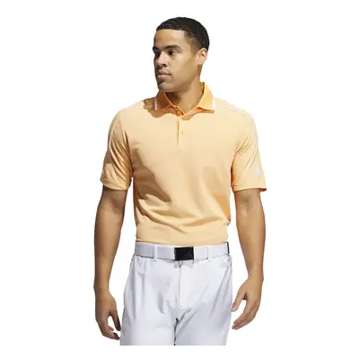 (S, Hazy Orange/White) adidas Golf Mens No Show Performance Side Slits Quick-Dry Polo Shirt