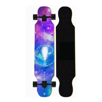 (D) 107cm/42in Abec-7 Carton Steel Bearing Long Board Skateboard Aluminum Truck 7-layer Skate Bo