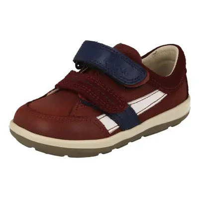 (UK 4, Brown) Boys Clarks First Shoes SoftlyZakk - F Fit