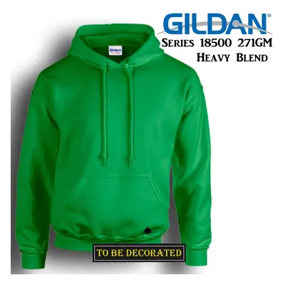 (L) Gildan Irish Green Hoodie Heavy Blend Hooded Sweat Mens Pullover