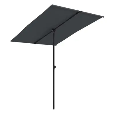 vidaXL Outdoor Parasol with Aluminium Pole 2m Black Garden Patio Umbrella