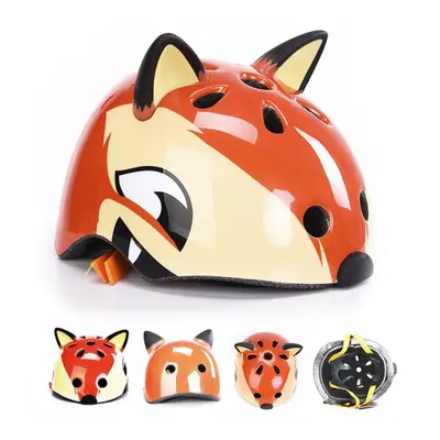 (Orange) Cartoon Kids Animal Bike Safety Helmet Children Eps Bicycle Skating Protetive Helmets O