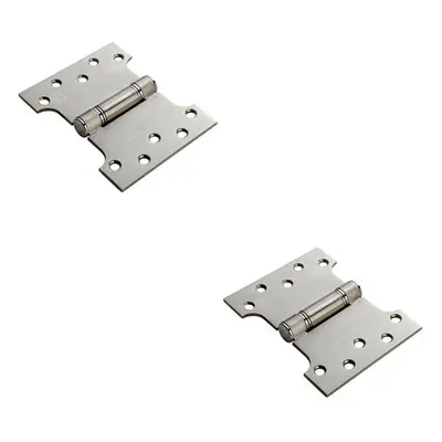 2x PAIR 101.6 x x 3mm Parliament Hinge Satin Stainless Steel Internal Door