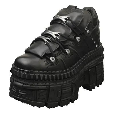 (4) New Rock M-wall106-s9 Unisex Platform Boots in Black