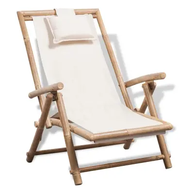 vidaXL Outdoor Deck Chair Bamboo Garden Patio Camping Picnic Beach Seating