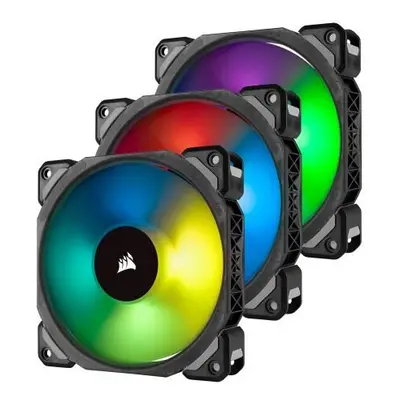 Corsair ML120 Pro 12cm PWM RGB Case Fans x3, Magnetic Levitation Bearing, Pack