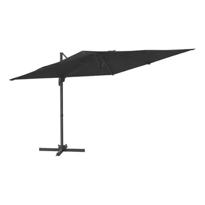 vidaXL Cantilever Umbrella with Aluminium Pole Black 400x300 cm Garden Parasol